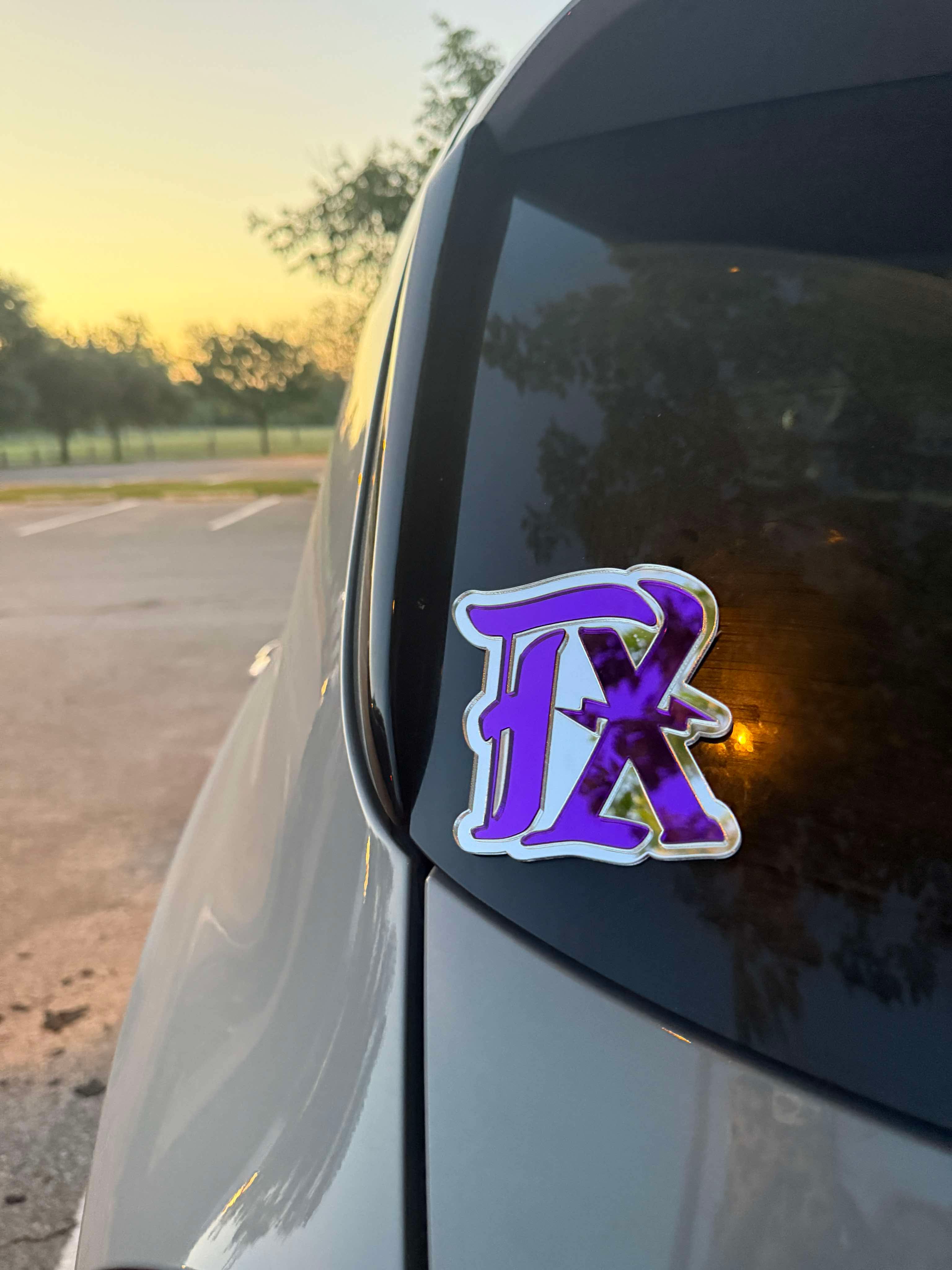 Mirrored Acrylic Car Decals